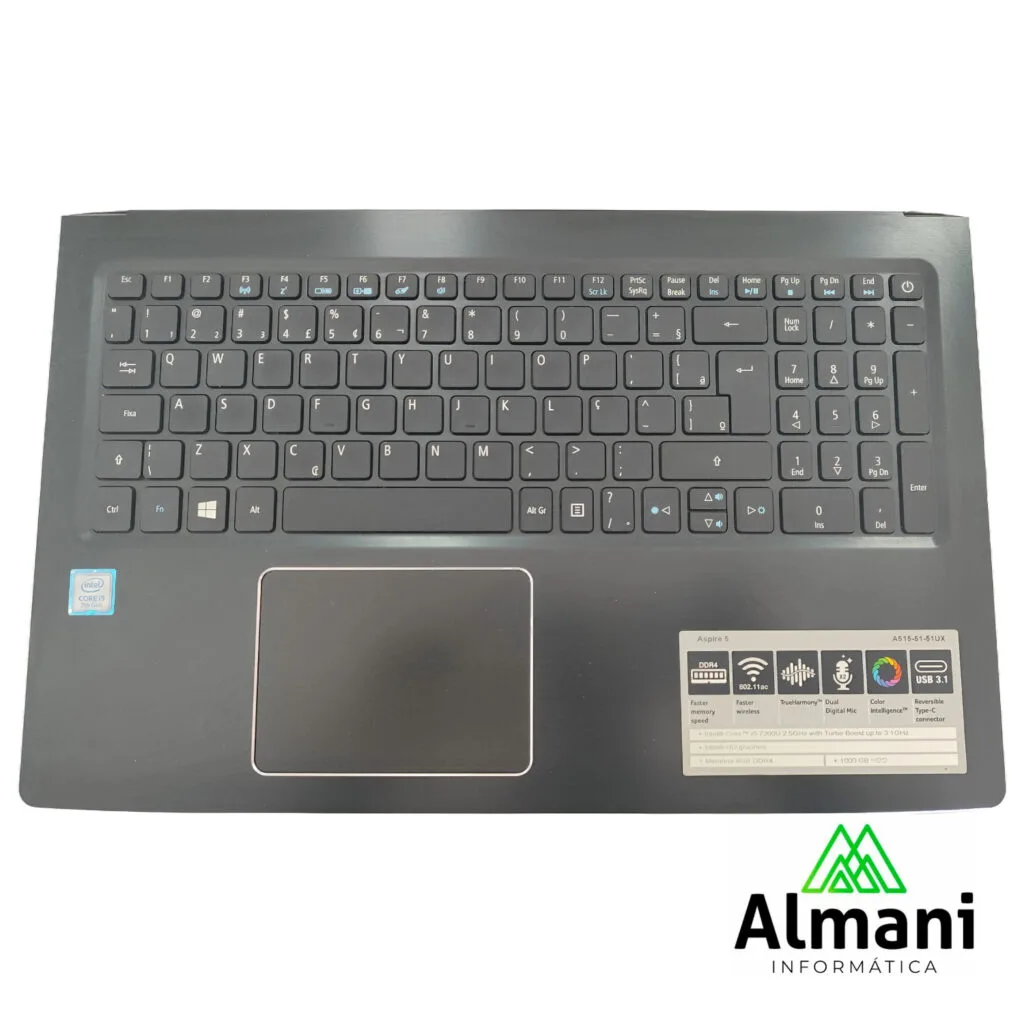 NOTEBOOK ACER ASPIRE A515-51 CORE I5 7200U SSD 250 GB 4 GB RAM - WIN11 PRO